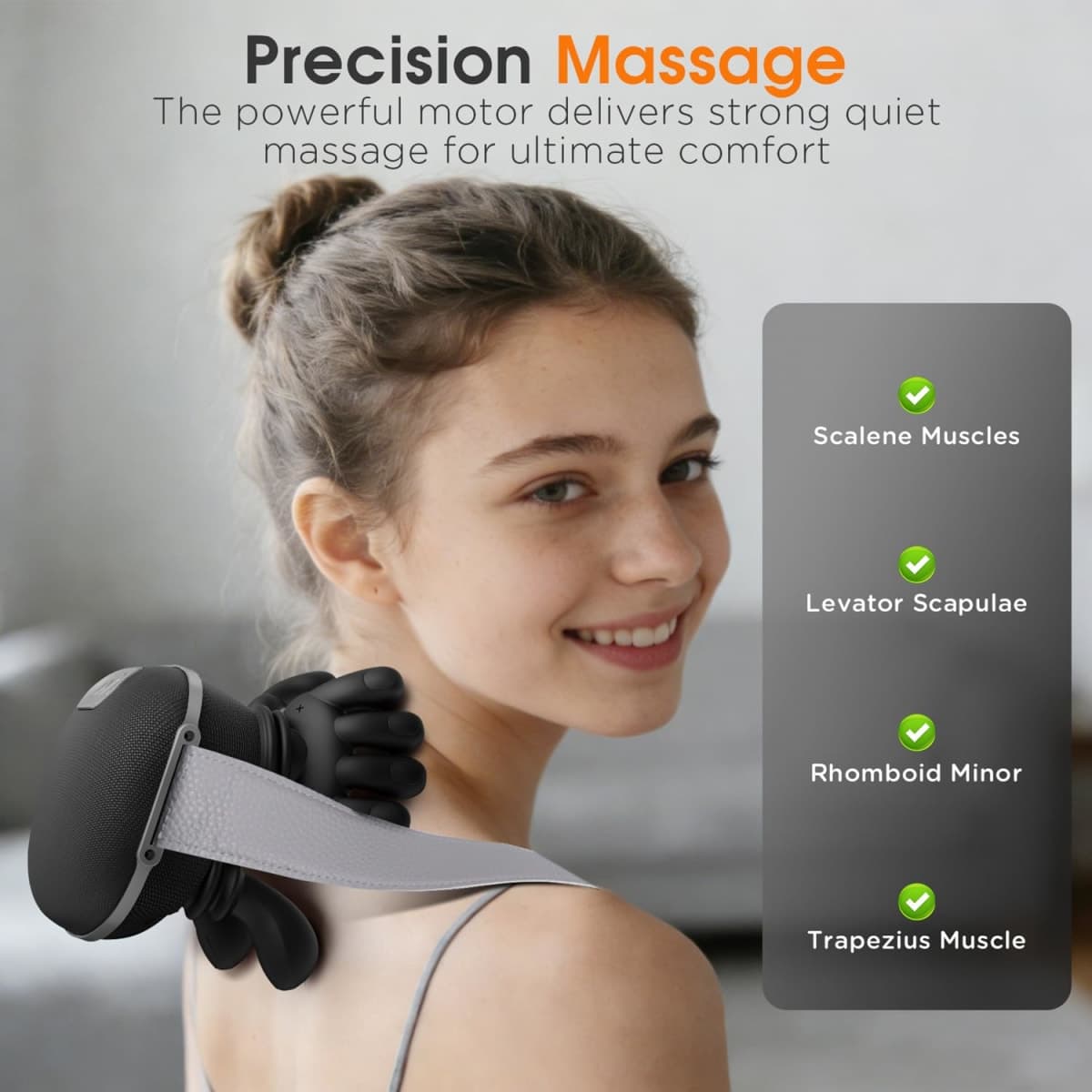 JINGTIEDA Neck Massager with Heat,Bionic Hands Deep Tissue Back Massager,Neck and Shoulder Massager for Body Muscle Pain Relief,Gifts for Men Women Neck Relaxation thumbnail 4