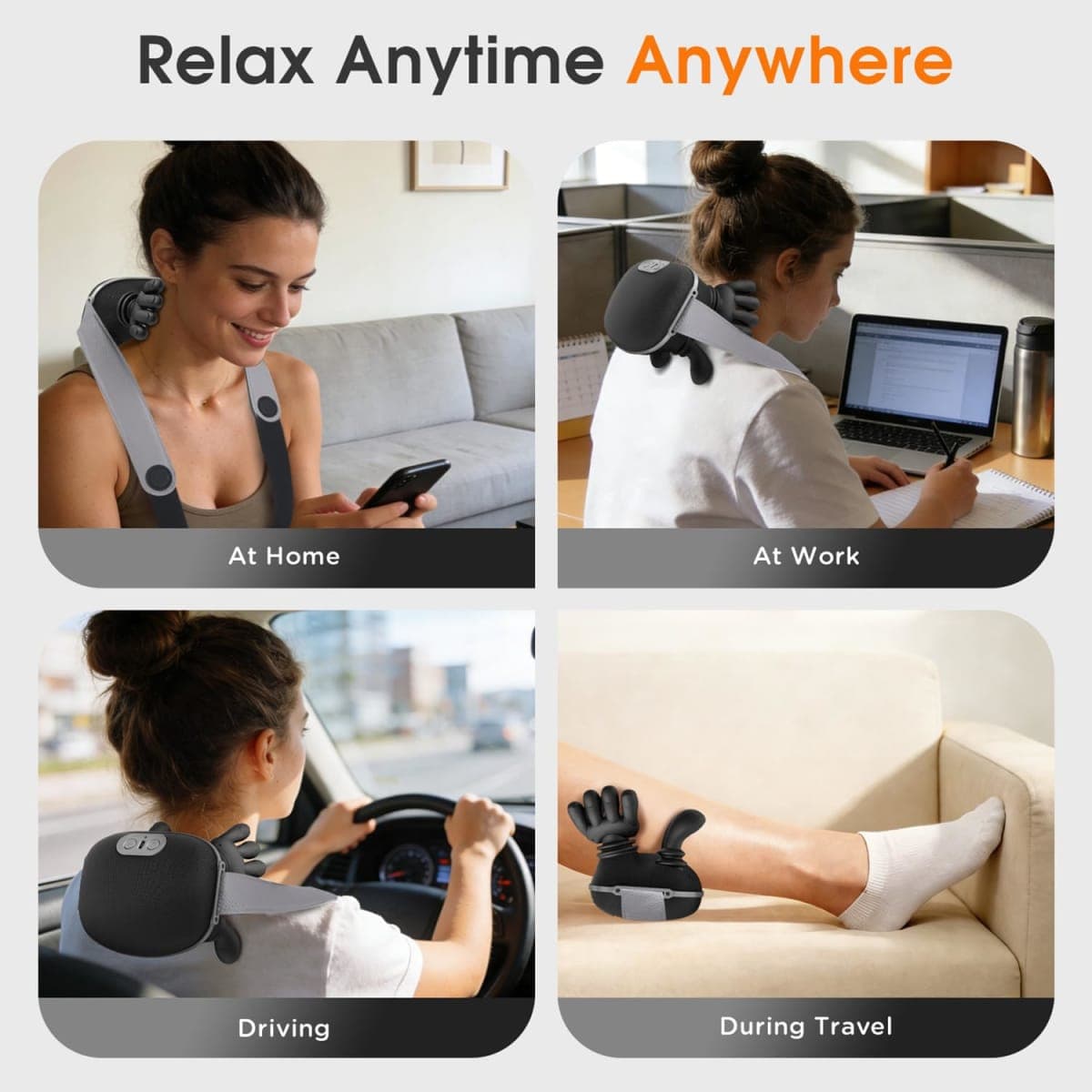 JINGTIEDA Neck Massager with Heat,Bionic Hands Deep Tissue Back Massager,Neck and Shoulder Massager for Body Muscle Pain Relief,Gifts for Men Women Neck Relaxation thumbnail 5