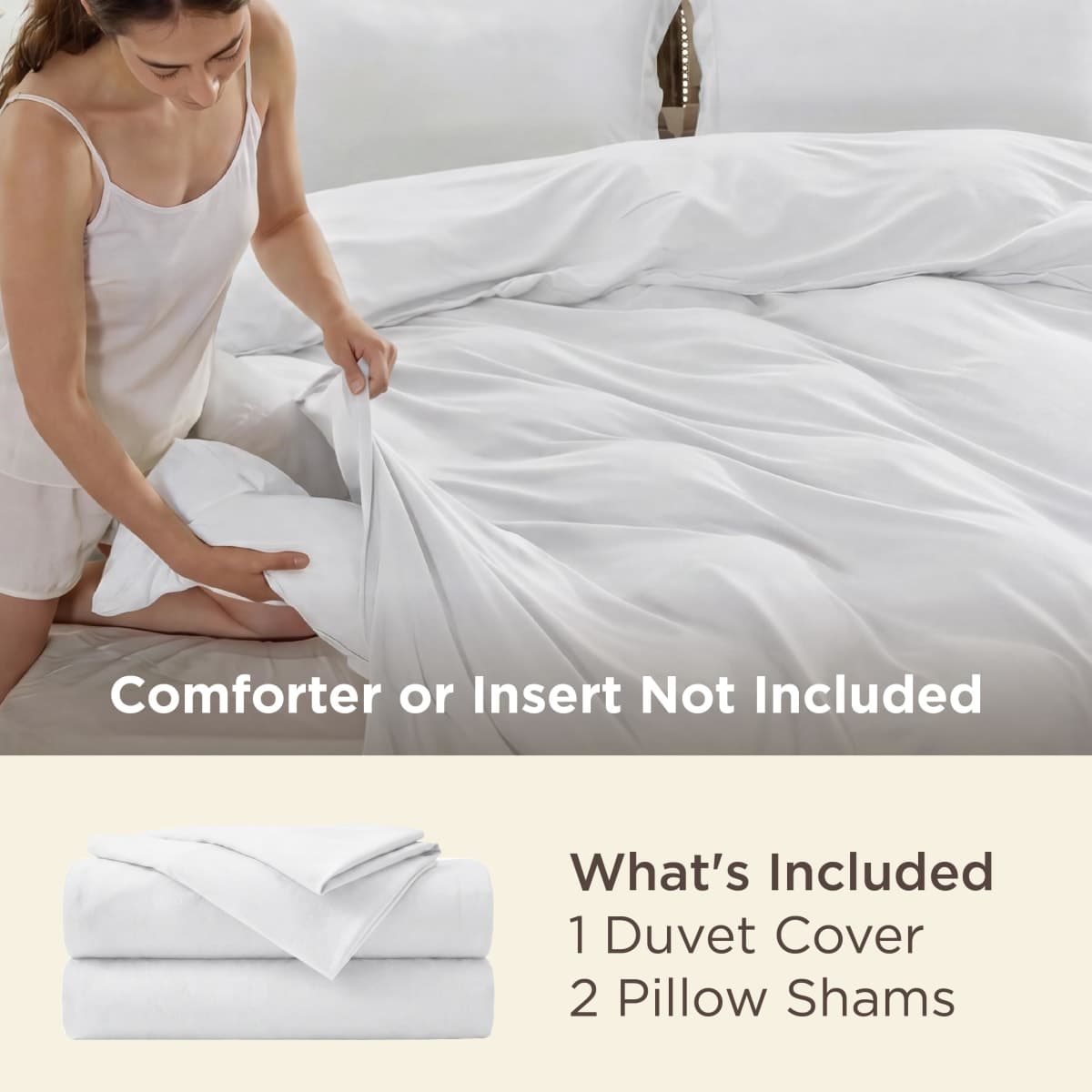Bedsure White Duvet Cover Queen Size - Extra Soft Double Brushed Microfiber Bedding Set with Zipper Closure for Kids, 3 Pieces, Includes 1 Duvet Cover Queen (90"x90") & 2 Pillow Shams, NO Comforter thumbnail 3