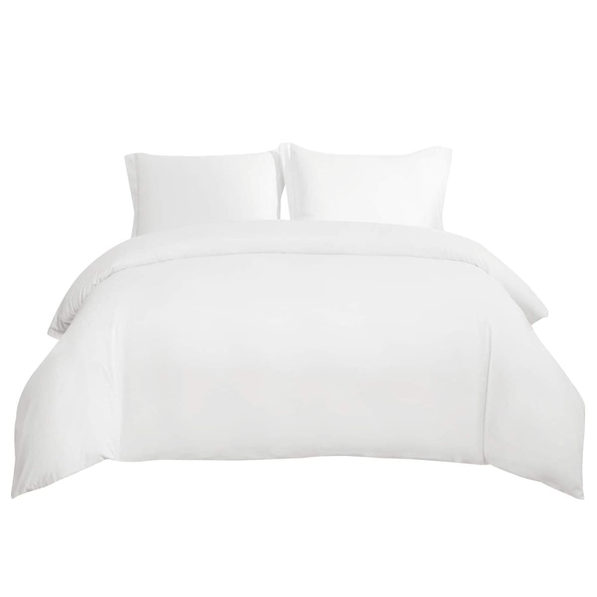 Bedsure White Duvet Cover Queen Size - Extra Soft Double Brushed Microfiber Bedding Set with Zipper Closure for Kids, 3 Pieces, Includes 1 Duvet Cover Queen (90"x90") & 2 Pillow Shams, NO Comforter thumbnail 4