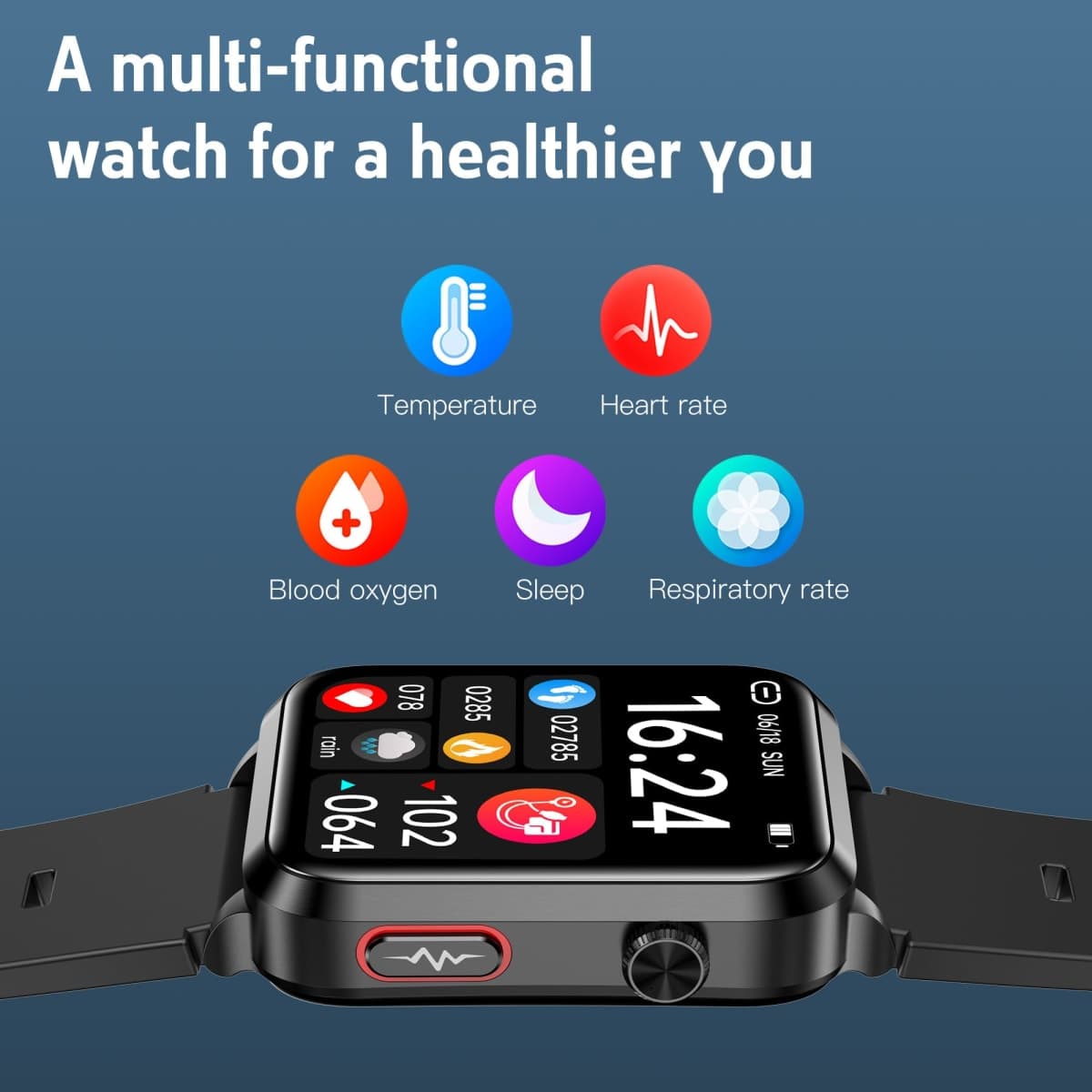 Blood Pressure Smart Watch with Air Bag Air Cuff, 1.92" lPS Color Screen, 24/7 Heart Rate Blood Oxygen Body Temperature Sleep Respiration Rate Health Monitor Activity Tracker Familiy Data Sharing. thumbnail 4