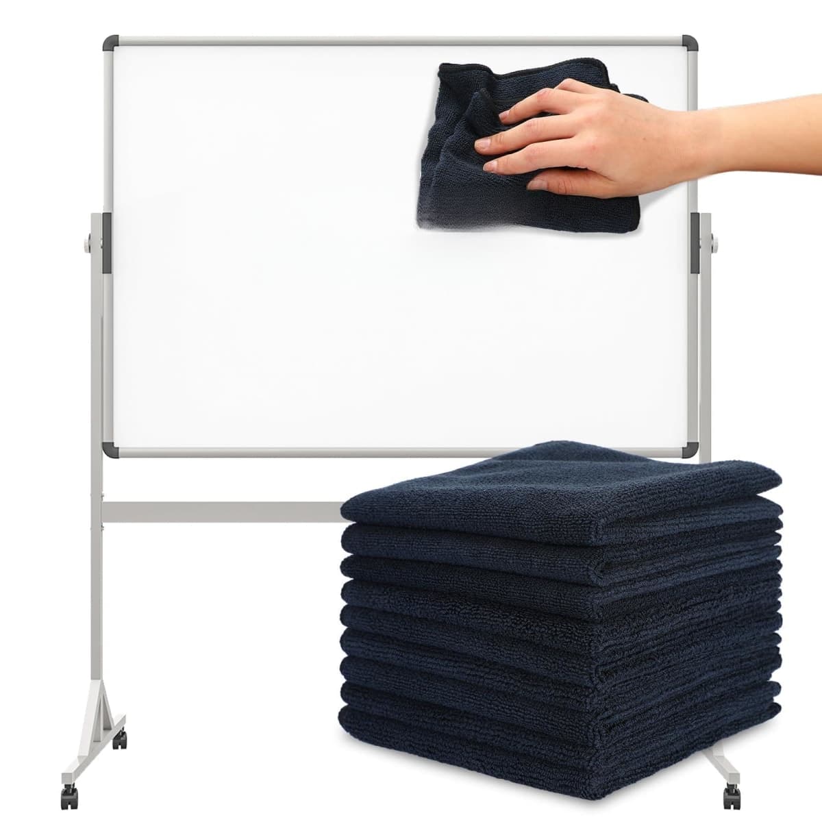 Tanlade Cleaning Cloth Dry Erase Cloth Cleaning Rags Reasonable Kitchen Towels Microfiber Towels Cars Wash(6 x 6 Inch,Gray,30 Pcs) — image 1