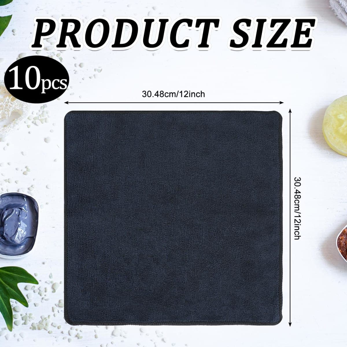 Tanlade Cleaning Cloth Dry Erase Cloth Cleaning Rags Reasonable Kitchen Towels Microfiber Towels Cars Wash(6 x 6 Inch,Gray,30 Pcs) thumbnail 2