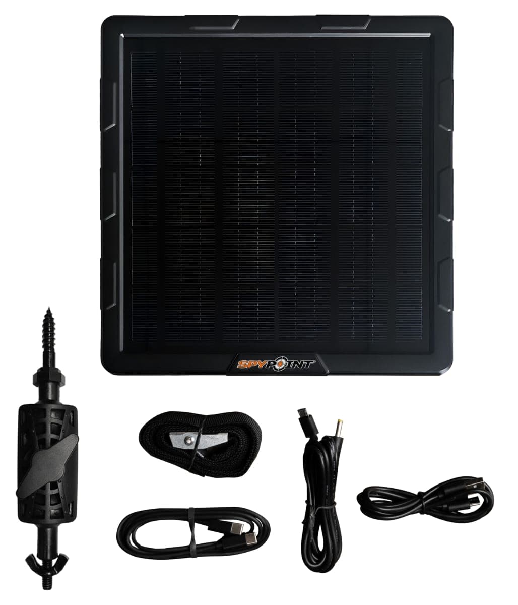 SPYPOINT Solar Panel SPLB-10 for Trail Cameras - Include an Internal Battery, 7500 mAh Battery Capacity, 12V Power Outlet, IP66 Waterproof, 360°Rotation & 90° tilt Mounting Arm thumbnail 3