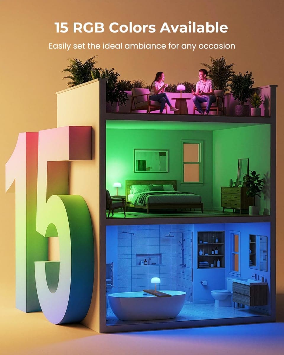 IP65 Shower Lamp Waterproof, 7500mAh Rechargeable Table Lamp for Inside Shower, 18 Colors Cordless Shower Light, Stepless Dimming LED Table Lamp for Bathroom Bathtub Patio Outdoor thumbnail 4