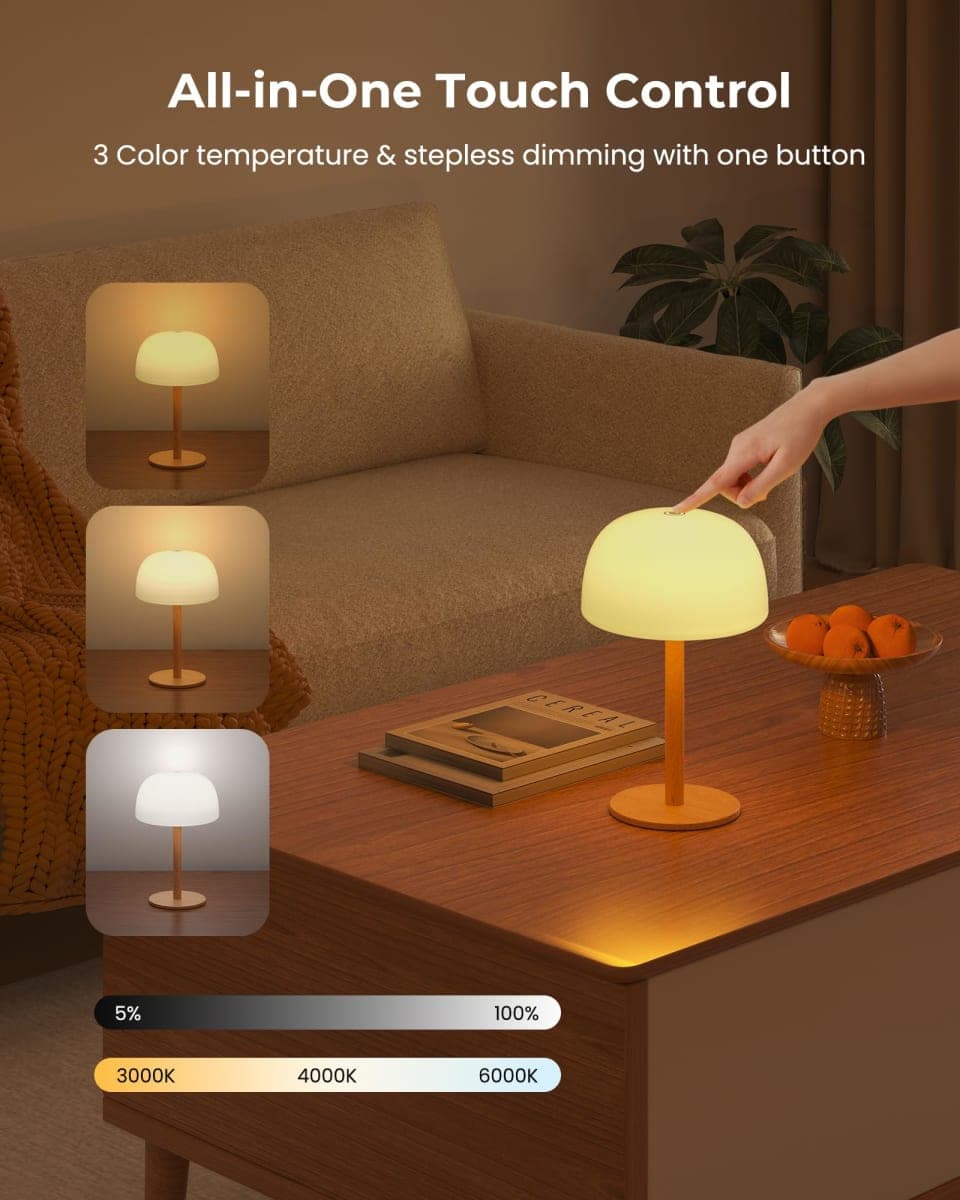 IP65 Shower Lamp Waterproof, 7500mAh Rechargeable Table Lamp for Inside Shower, 18 Colors Cordless Shower Light, Stepless Dimming LED Table Lamp for Bathroom Bathtub Patio Outdoor thumbnail 5