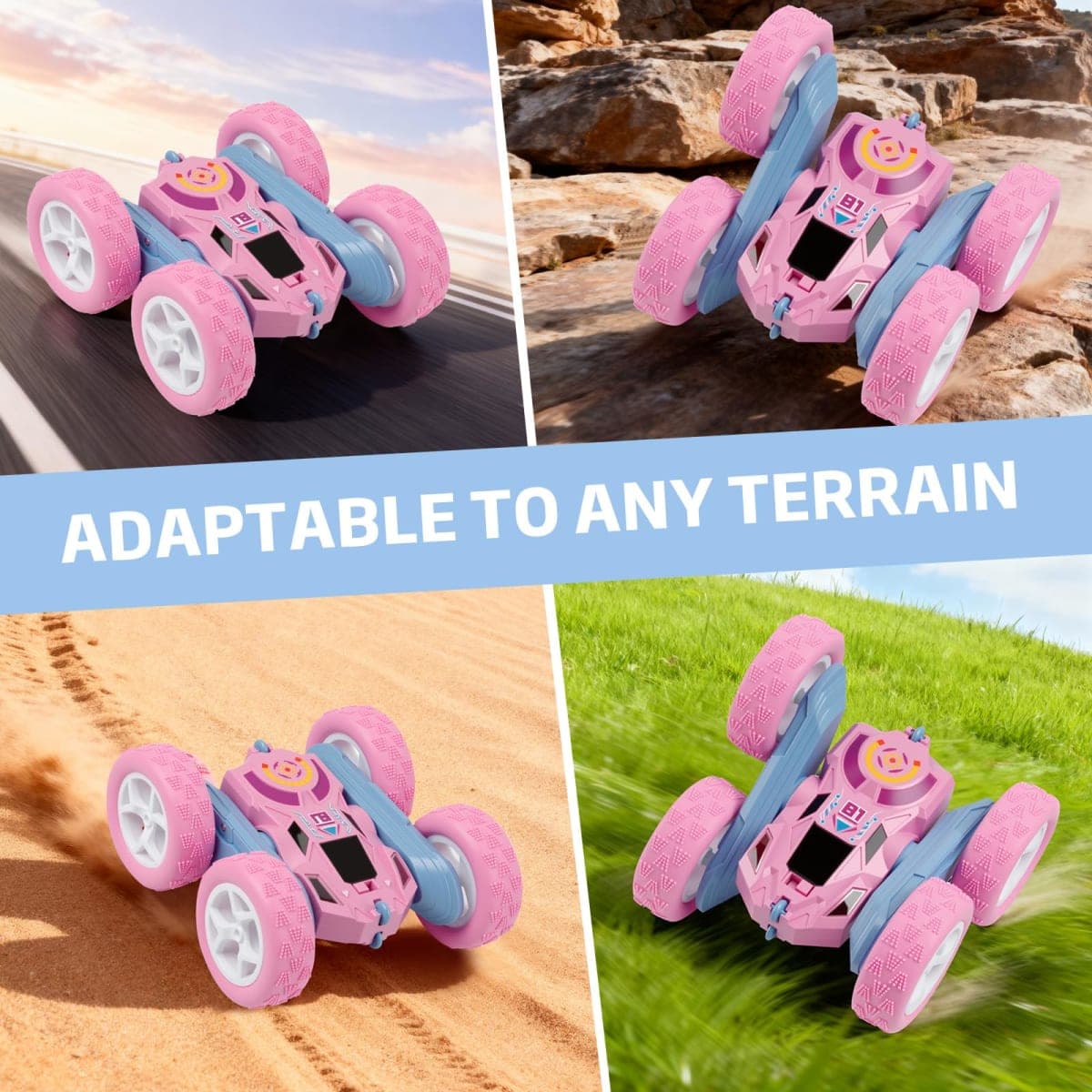 Remote Control Car, RC Cars Toys for Kids Ages 6-12, 2.4GHz RC Stunt Truck with 360° Double-Sided Flips, 4WD Off-Road Racing, Christmas Birthday Gifts for 3 4 5 6 7 5-7 6-8 8-10 Year Old Boys Girls thumbnail 5