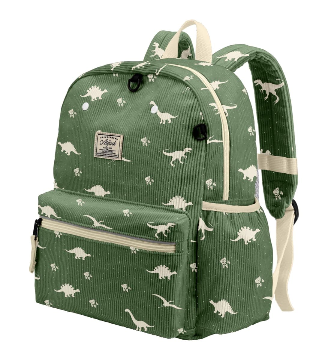 Corduroy Toddler Backpack for Boys & Girls 2-5: Cute Kids Preschool Backpack - 13.5" H Fit Folder, Dinosaur Green Corduroy, Medium, Age 2-5 (13.3" H Fit A4 Folder) — image 1