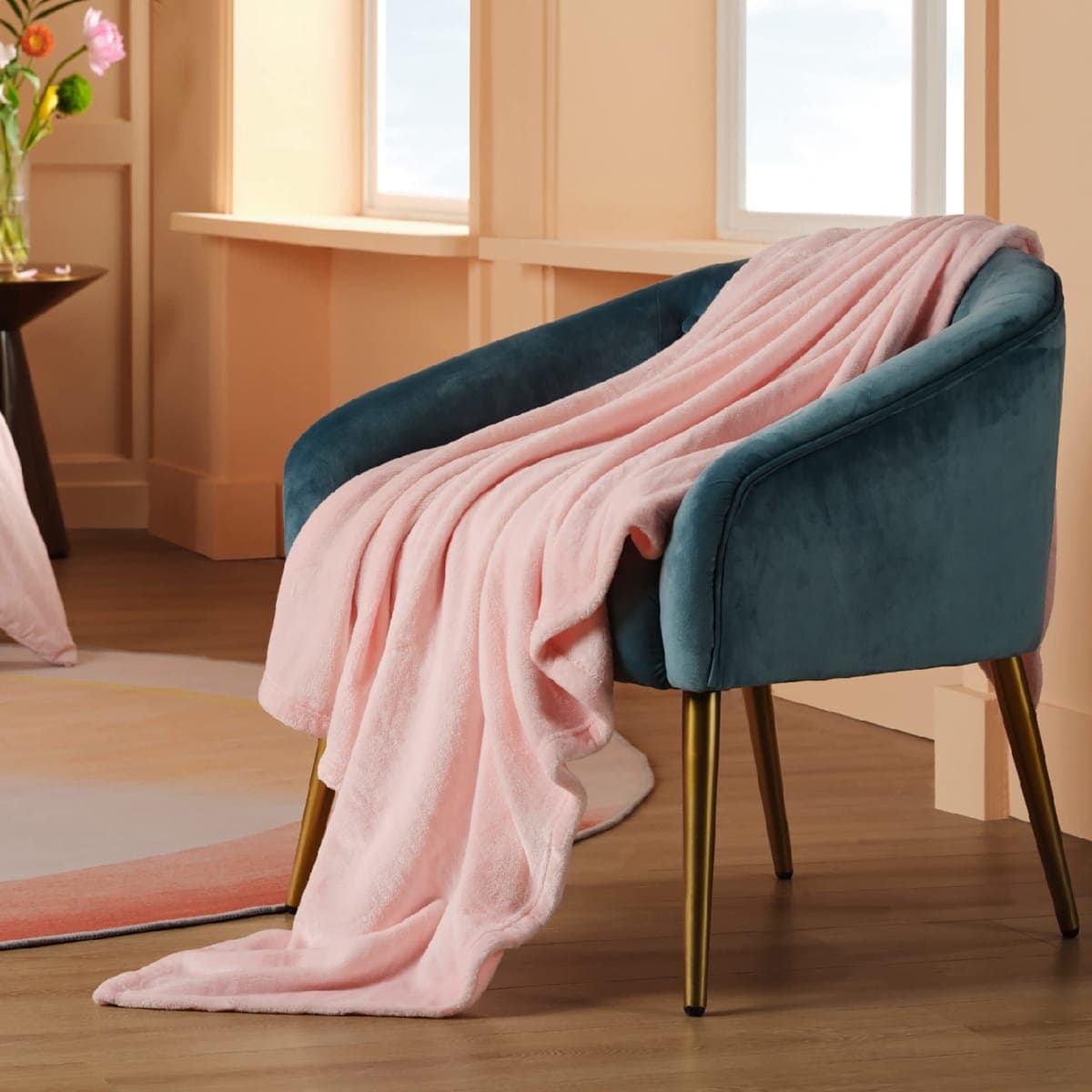 Bedsure Fleece Blanket Twin Blanket Pink - 300GSM Soft Lightweight Plush Cozy Twin XL Blankets for Bed, Sofa, Couch, Travel, Camping, 66 inch X 90 inch thumbnail 2