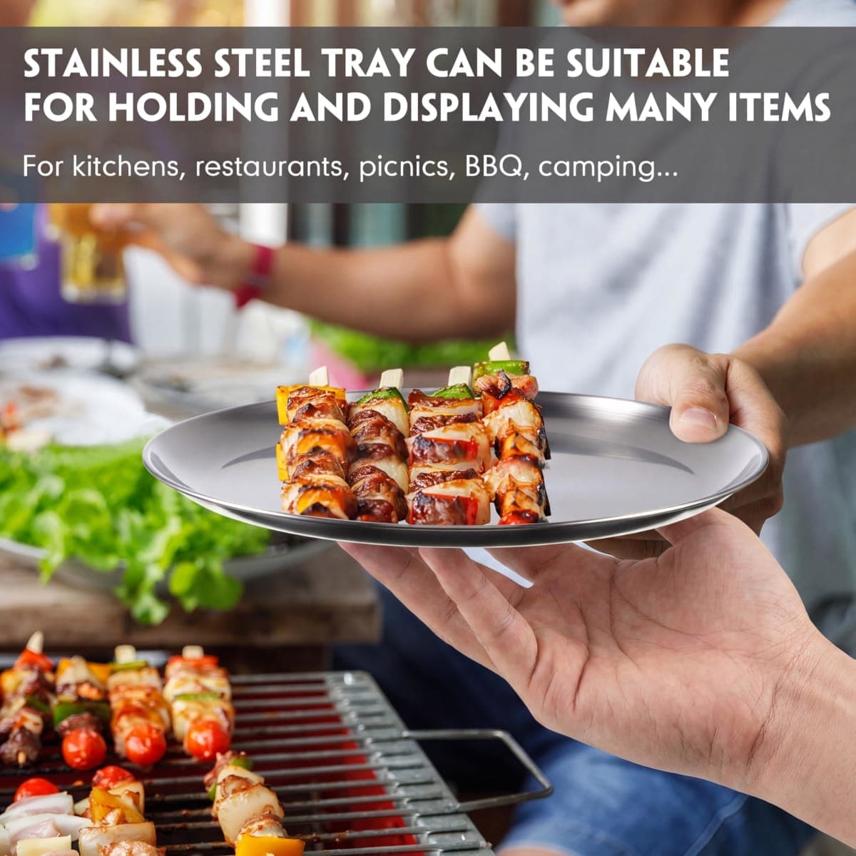 Thenshop 8 Pieces 9 Inch Pizza Pans Bulk Stainless Steel Sets Round Bakeware Pizza Trays for Oven Kitchen Baking Home Restaurant Safe Sturdy Reusable Easy Clean(Silver) thumbnail 5
