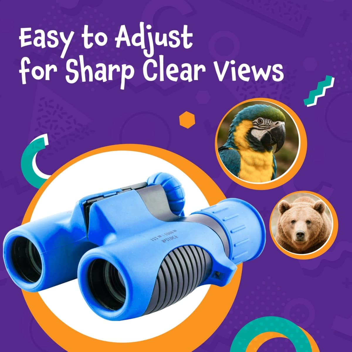 Think Peak Blue Binoculars Science Toy for Kids Ages 3-12 Years - Real Compact Outdoor Adventure & STEM Educational Nature Hiking Explorer for Bird Watching, Camping Children’s Birthday Gift thumbnail 4