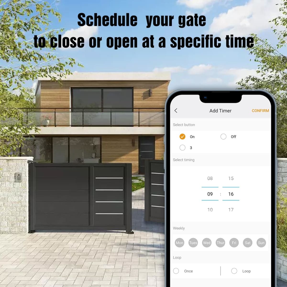 JUJIANG SM18-03W WiFi Controller APP Remote Control Compatible with Alexa, Google Assistant, IFTTT, Gate Remote Control Work for Automatic Swing Sliding Gate Opener Garage Door Opener thumbnail 3