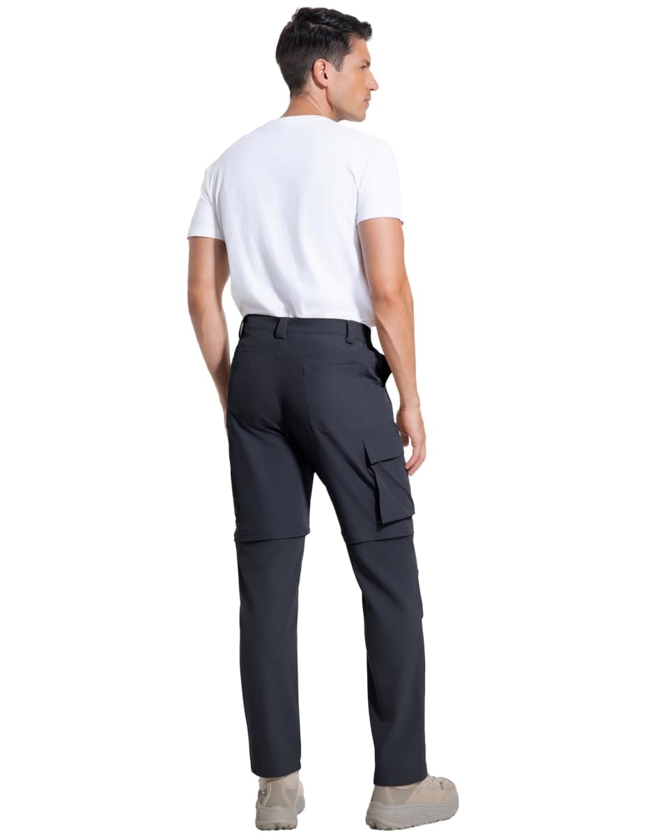 Men's Hiking Convertible Pants Quick Dry Lightweight Zip Off Cargo Pant Waterproof Fishing Shorts for Outdoor,Safari,Camping, Dark Gray, 40W x 30L thumbnail 2