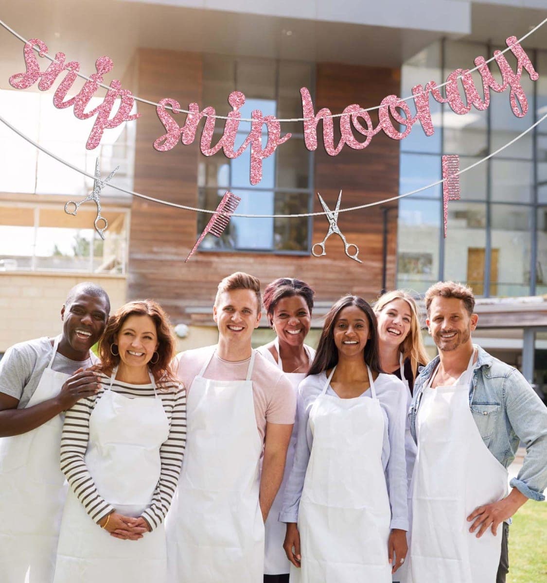 Snip Snip Hooray Banner, Future Hair Stylist, 2026 Cosmetology School Graduation Party Decorations, Future Barber Decor, Funny Hairdresser Graduation Decorations Pink Glitter thumbnail 5