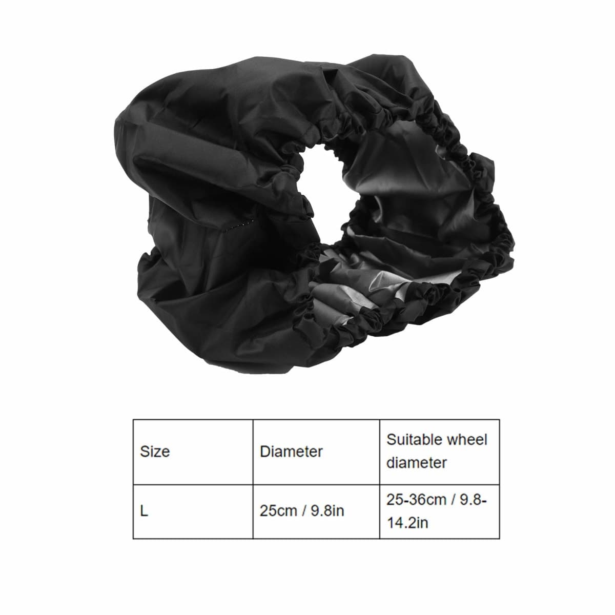 4 Pcs/Set Stroller Wheel Protection Covers Black Wheelchair Tire Protector for Child Kid Baby Stroller Jogger Wheels Protection Covers(L) thumbnail 4