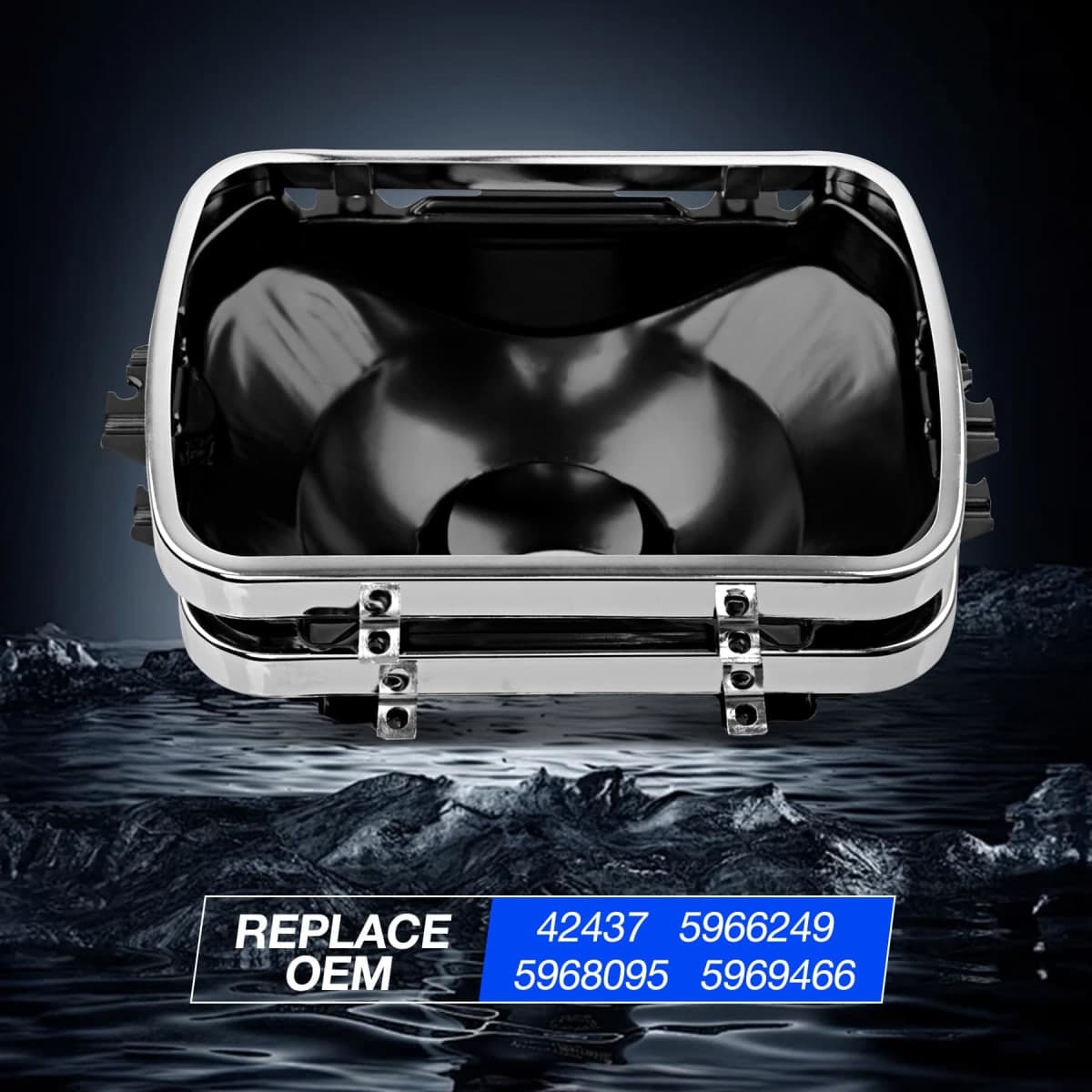42437 Headlights Brackets Buckets, for GMC Suburban Topkick Chevy Kodiak Buick Oldsmobile Pontiac, Repalce 5X7 Front Head Lights Support Holder Mounting Brackets Buckets Pair Kits thumbnail 2