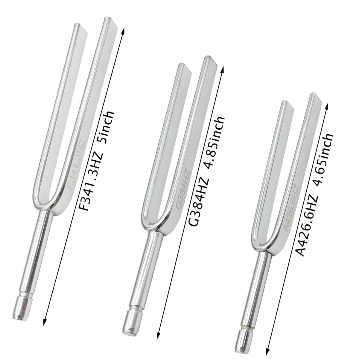 8 Packs Tuning Fork Set With Striking Hammers - Stainless Steel with Hammer (256 Hz (C), 288 Hz (D), 320 Hz (E), 341.3 Hz (F), 384 Hz (G), 426.6 (A), 480 (B), 512 (C)) Sound Healing Vibration Tools thumbnail 4