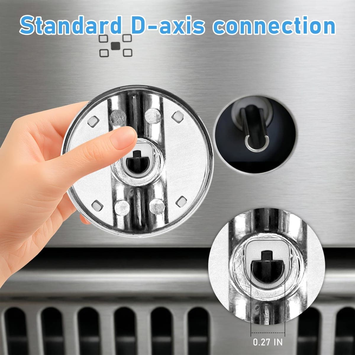𝗦𝘁𝗮𝗶𝗻𝗹𝗲𝘀𝘀 𝗦𝘁𝗲𝗲𝗹 W10766544 Gas Stove knobs Replacement (5 Pack) for Whirlpool Stove/Oven WFG540H0ES0 WFG540H0ES0 WFG714HLAS0 WFG540H0AH2,Range Oven Burner Knobs Replaces W10430807 thumbnail 2