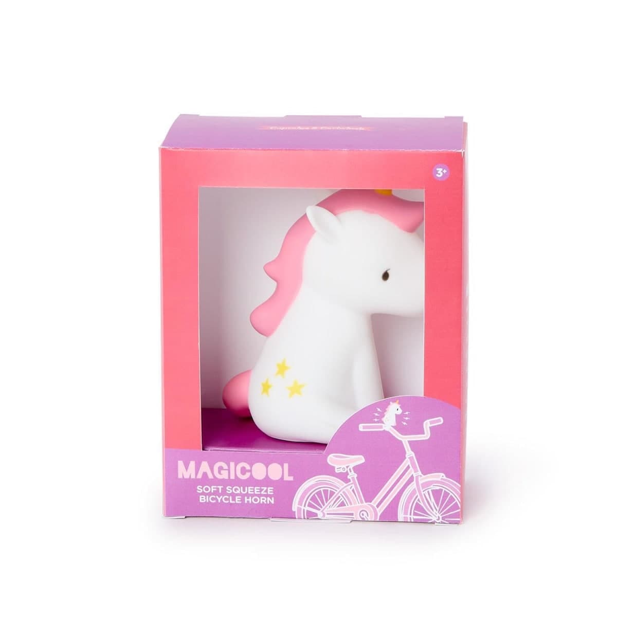 Two's Company Magicool Ride Unicorn Soft Squeezable Bicycle Horn, 4.5-Inch, Plastic, Pink thumbnail 3