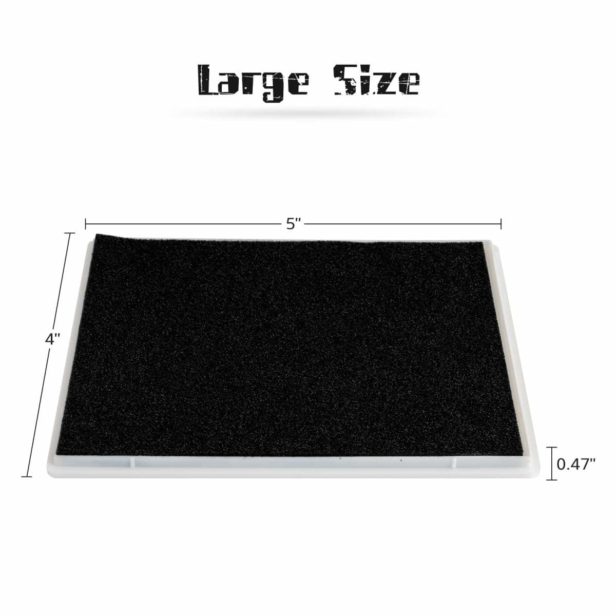 Ink Pad, 5x4'' Washable Stamp Ink Pad for Kids, Black thumbnail 2