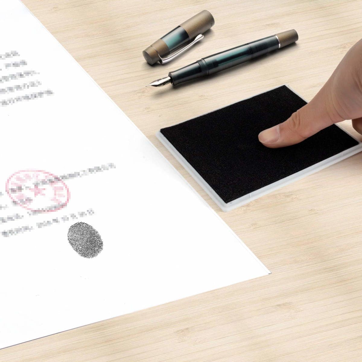 Ink Pad, 5x4'' Washable Stamp Ink Pad for Kids, Black thumbnail 3