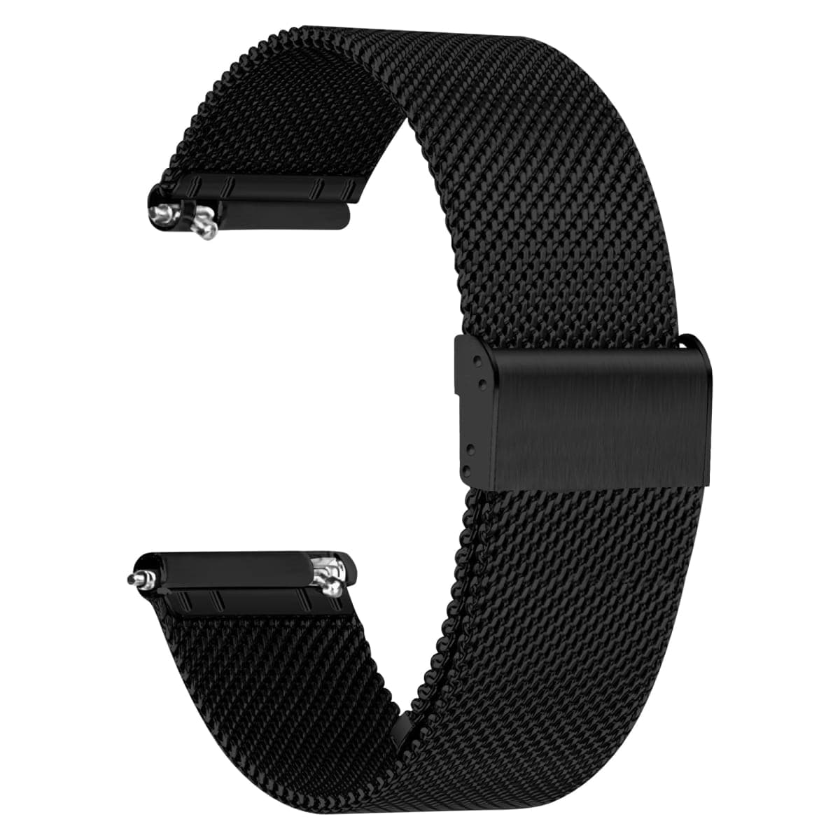 TStrap Mesh Watch Band Metal - Black Quick Release Watch Strap for Men Women - Stainless Steel Smart Bracelet Montre Homme Replacement - 18mm 20mm 22mm — image 1