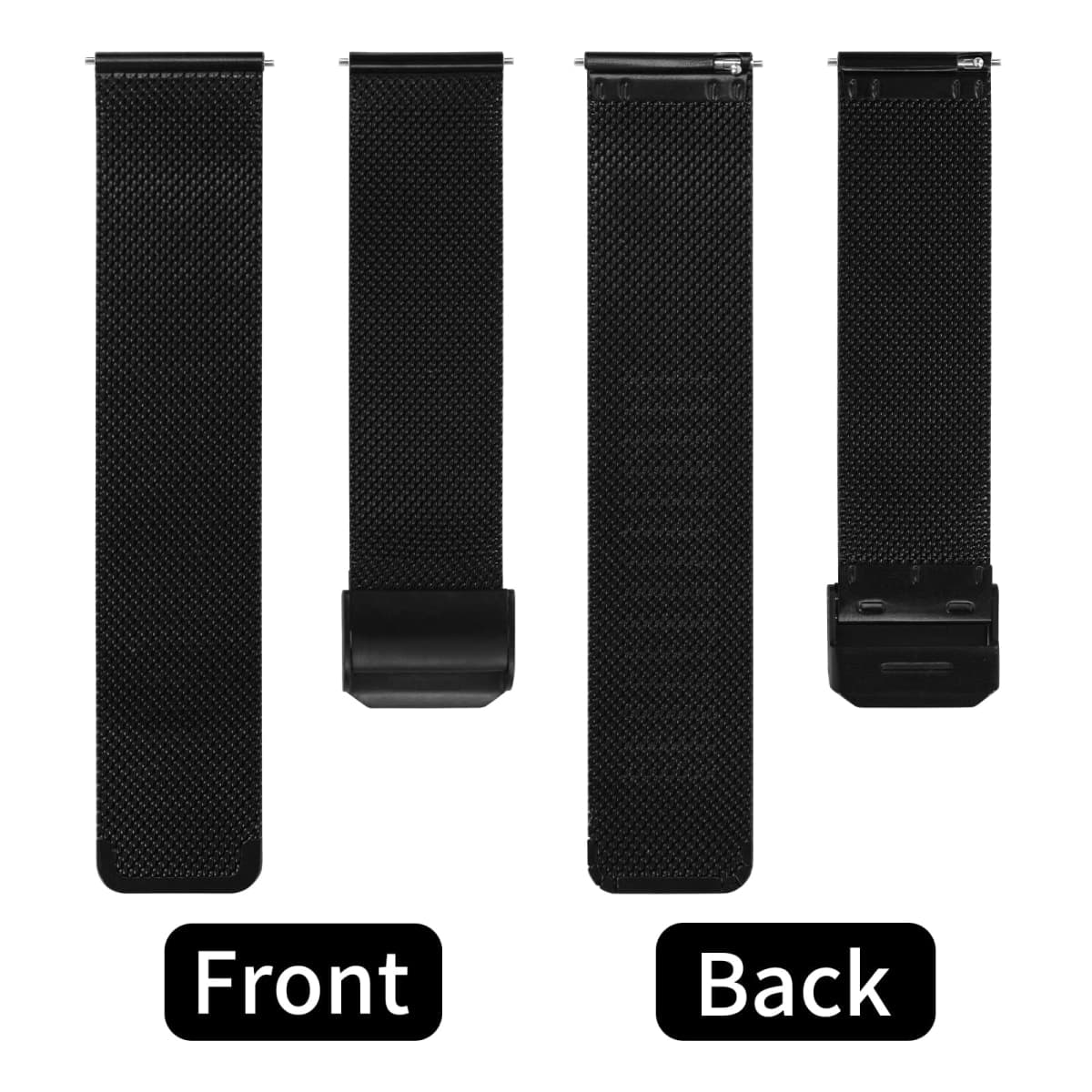 TStrap Mesh Watch Band Metal - Black Quick Release Watch Strap for Men Women - Stainless Steel Smart Bracelet Montre Homme Replacement - 18mm 20mm 22mm thumbnail 2