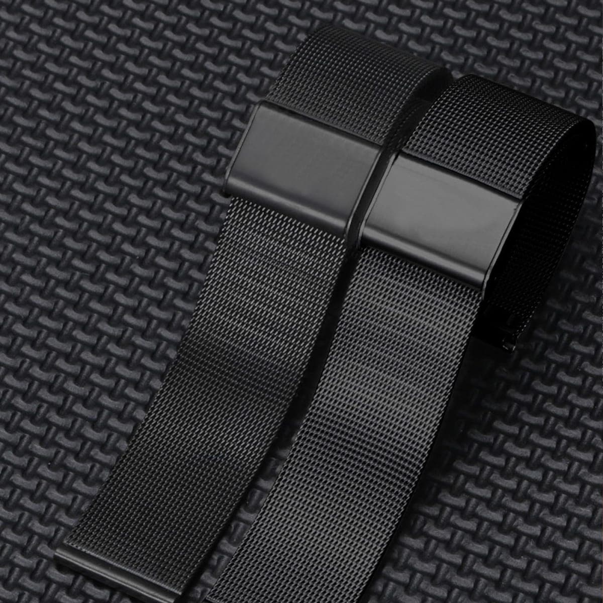 TStrap Mesh Watch Band Metal - Black Quick Release Watch Strap for Men Women - Stainless Steel Smart Bracelet Montre Homme Replacement - 18mm 20mm 22mm thumbnail 3
