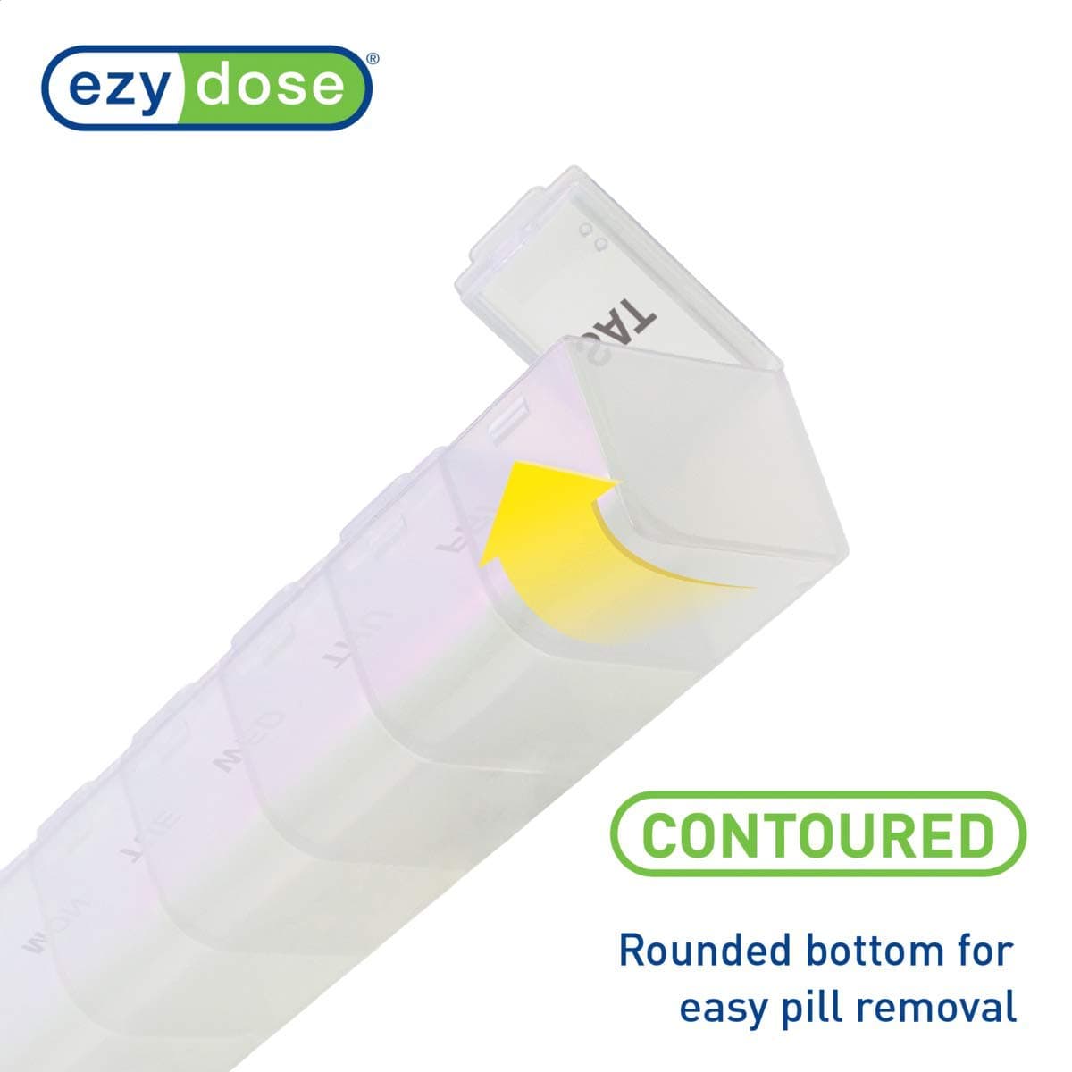 EZY DOSE Weekly (7-Day) Pill Organizer, Vitamin Planner, And Medicine Box, Large Compartments, Includes One Black and One White - Made In The USA thumbnail 4
