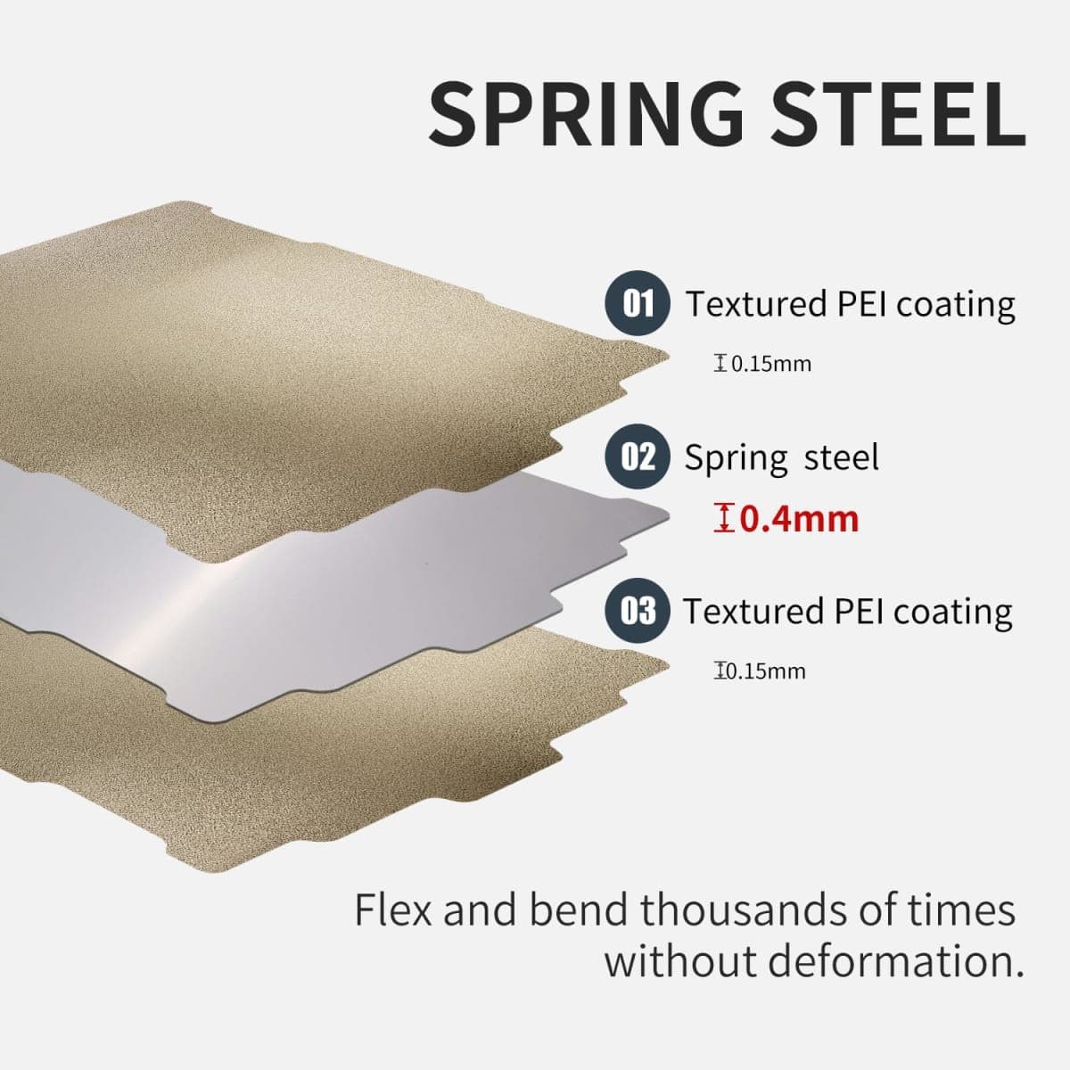 178x184MM for X Maker 3D Pinter Magnetic BasePlate Double Side PEI Build Plate Spring Steel Heated Bed Flex Print Platform,NOT for X Maker Joy. thumbnail 2