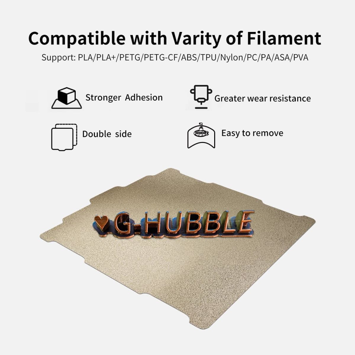 178x184MM for X Maker 3D Pinter Magnetic BasePlate Double Side PEI Build Plate Spring Steel Heated Bed Flex Print Platform,NOT for X Maker Joy. thumbnail 3