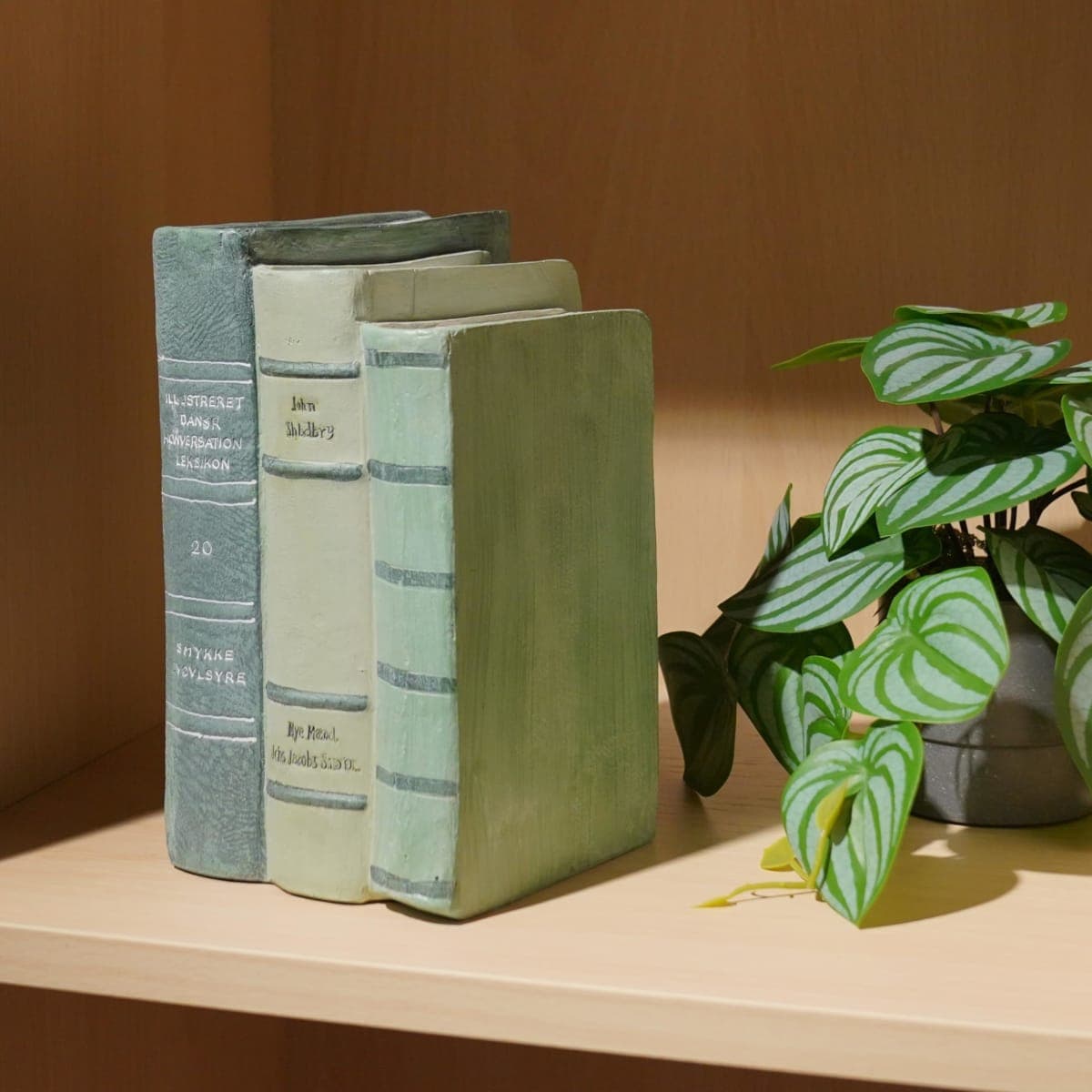 Guichifun Decorative Books Living Room Décor - Resin Sage Green Faux Books Fake Modern Home Decoration for Bookshelf Coffee Table Décor 5.5 x 4.5 x 7.5 Inch thumbnail 2