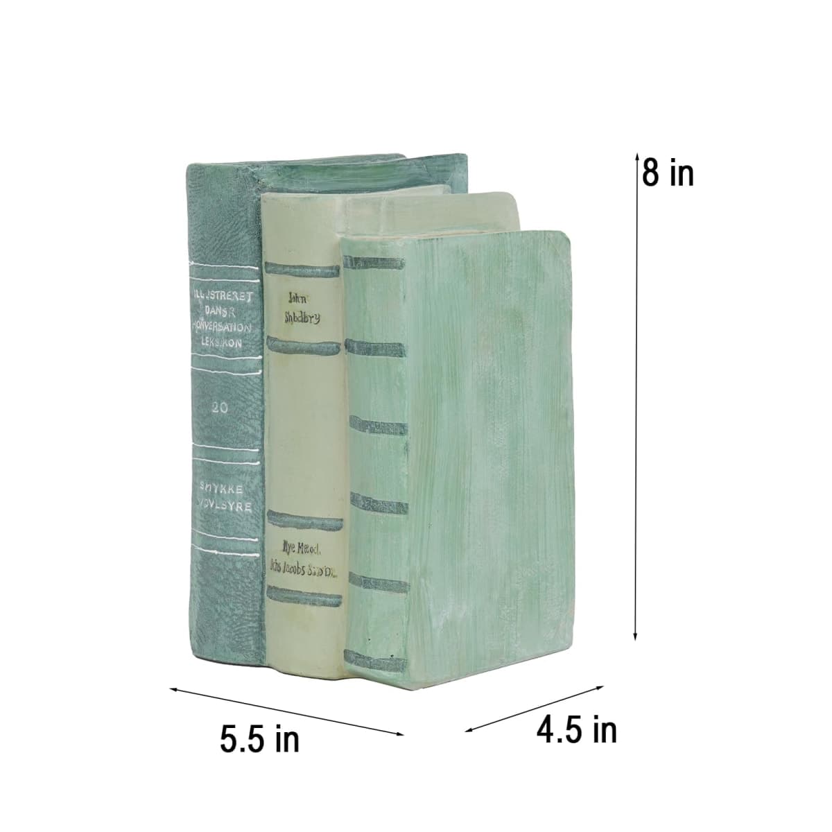 Guichifun Decorative Books Living Room Décor - Resin Sage Green Faux Books Fake Modern Home Decoration for Bookshelf Coffee Table Décor 5.5 x 4.5 x 7.5 Inch thumbnail 5