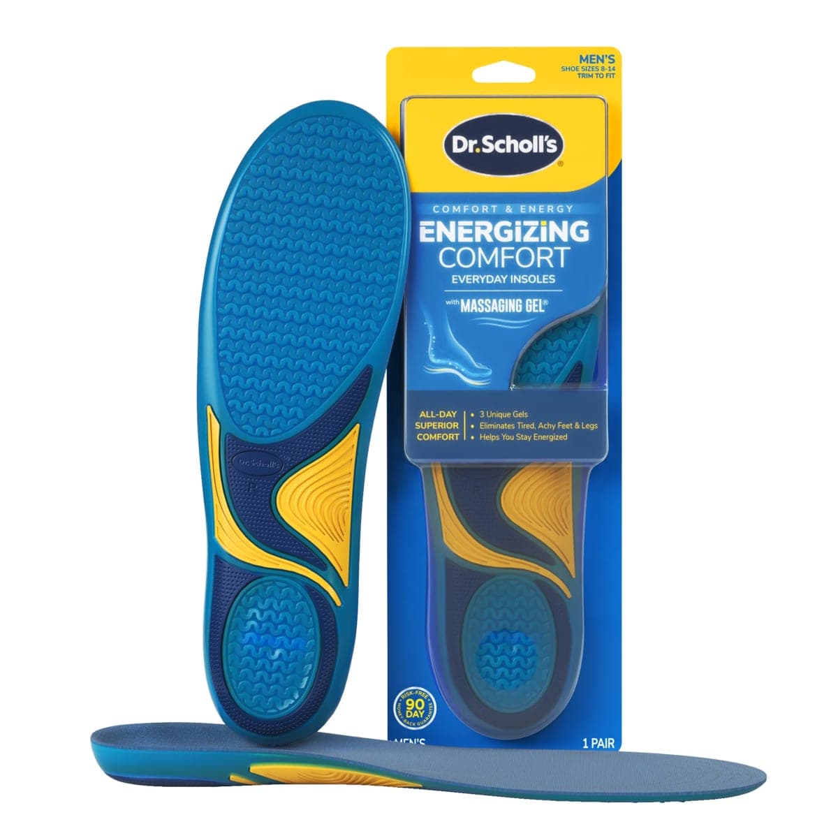 Dr. Scholl’s Comfort and Energy Massaging Gel Insoles for Men, 1 Pair, Size 8-14 — image 1