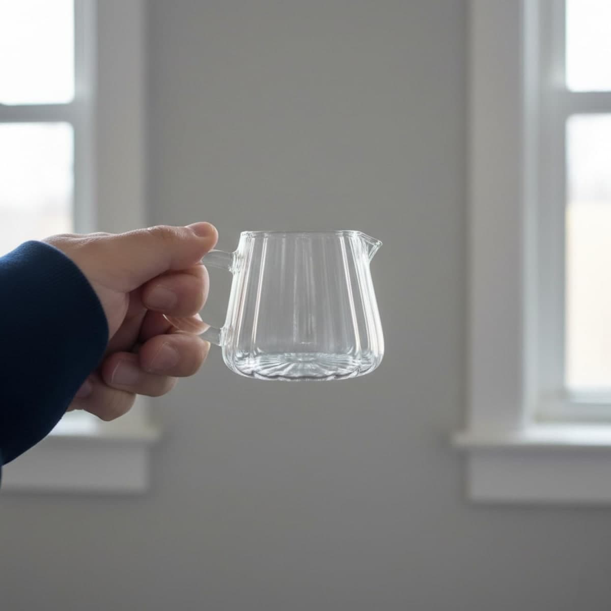 JIEJE Small Glass Pitcher, Glass Milk Pitcher, Glass Creamer Pitcher, Creamer Container (1 Pack) thumbnail 5