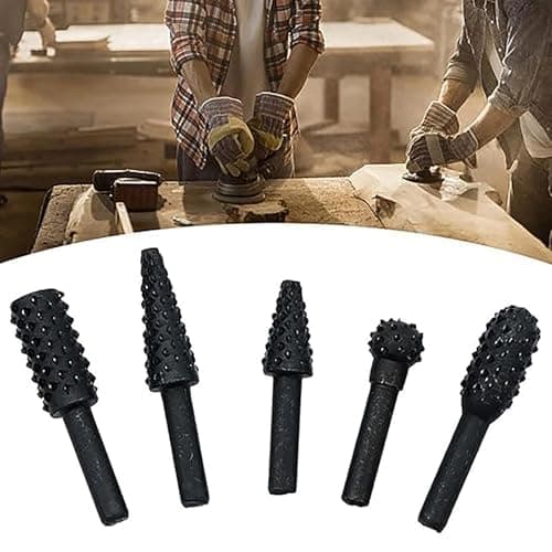 5PCS Rotary Burr Set for Carving and Grinding, Working Rotary File Tools for DIY Projects and Crafts(Black) thumbnail 5