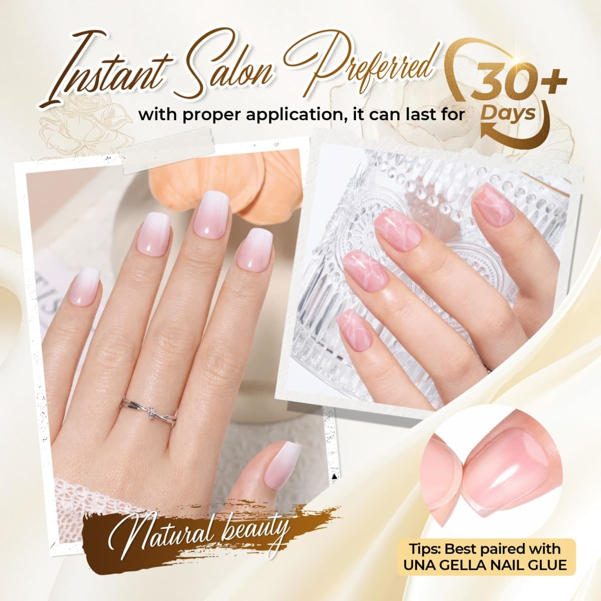 UNA GELLA Extra Short Coffin Nails Tips: 504pcs Pre-etched XS Short Nails, 12 Sizes Clear Coffin Press on Nails Full Cover Gel Tips Acrylic False Fake Nails Extension DIY Salon thumbnail 2