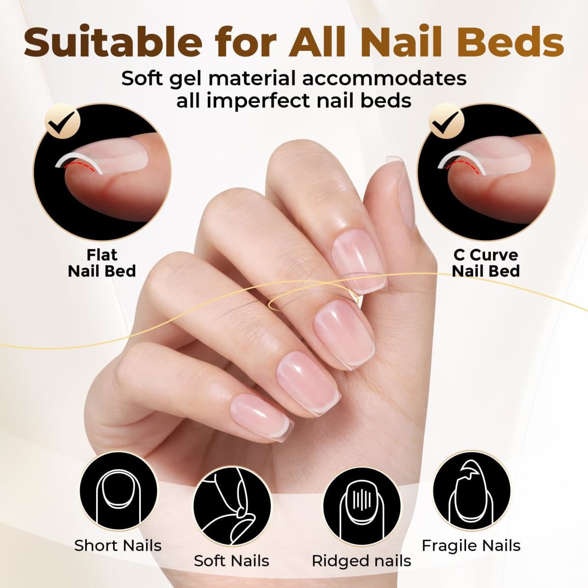 UNA GELLA Extra Short Coffin Nails Tips: 504pcs Pre-etched XS Short Nails, 12 Sizes Clear Coffin Press on Nails Full Cover Gel Tips Acrylic False Fake Nails Extension DIY Salon thumbnail 4