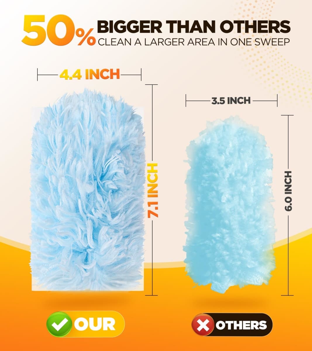 30 Count Duster Refill for Swiffer Duster with 1 Handle, One-Sided Disposable Dusters Refills with 4X Microfibers, Unscented Dusters for Cleaning Home, Furniture, Blinds & Vent thumbnail 2