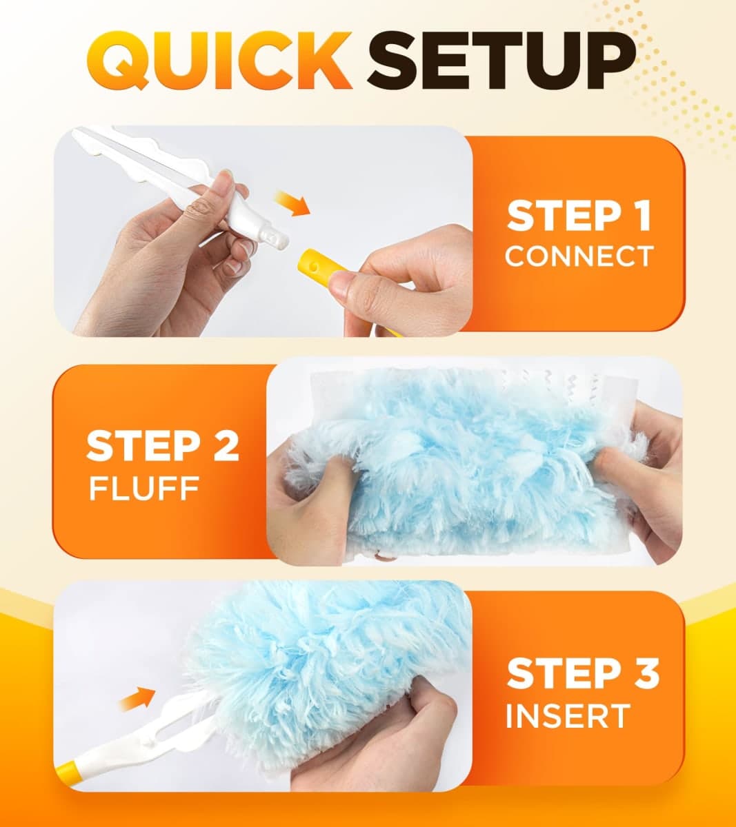 30 Count Duster Refill for Swiffer Duster with 1 Handle, One-Sided Disposable Dusters Refills with 4X Microfibers, Unscented Dusters for Cleaning Home, Furniture, Blinds & Vent thumbnail 5