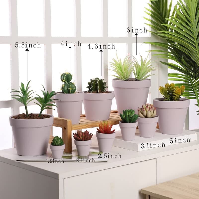 Yishang 1.9 Inch Tiny Pink Terracotta Pots Pack of 12-Small Mini White Clay Pots with Drainage Holes Flower Nursery Terra Cotta Planter for Tiny Cactus,Herb,Succulent Plants,Crafts thumbnail 3