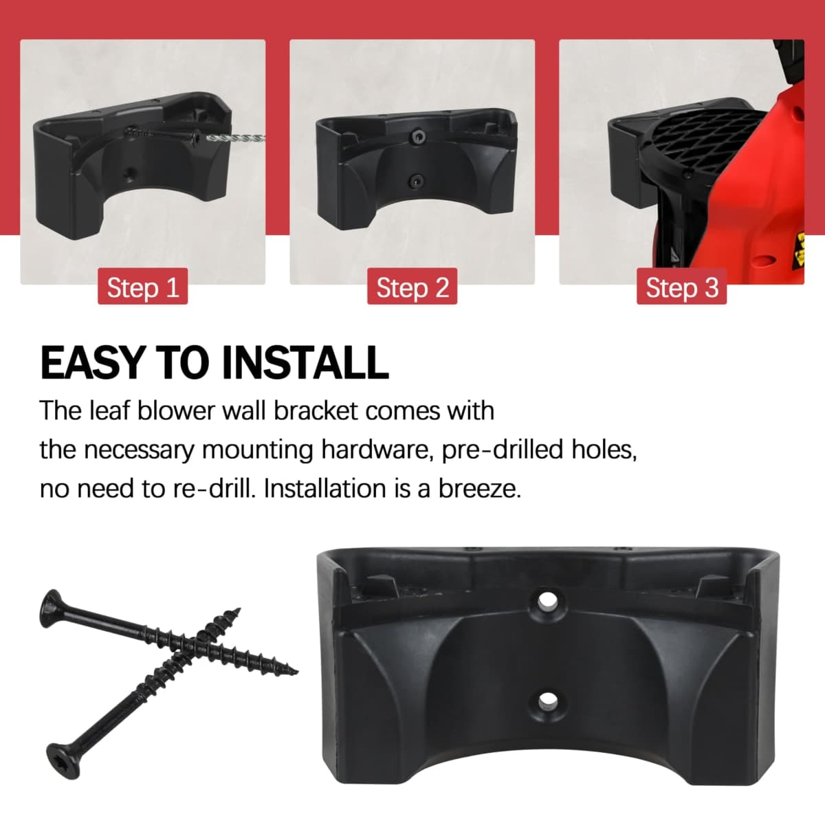 M-18 Leaf Blower Wall Mount Bracket for Milwauk-ee 2724-20 2724-21-2 Pack thumbnail 4