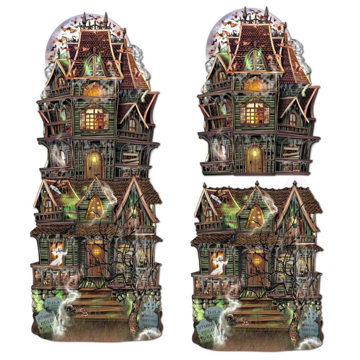 Beistle Large Haunted House Halloween Cutouts - 2 Pcs, 25" — image 1