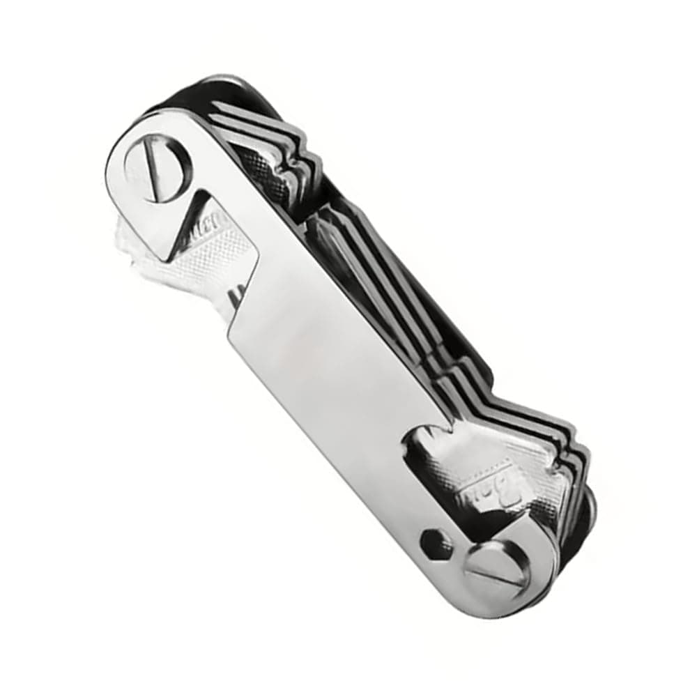 1 PC 3.35 inch Outdoor Portable Keychain Storage Clip - Multifunctional Thickened Stainless Steel Bottle Opener Keychain with Measuring Ruler,Silver thumbnail 3
