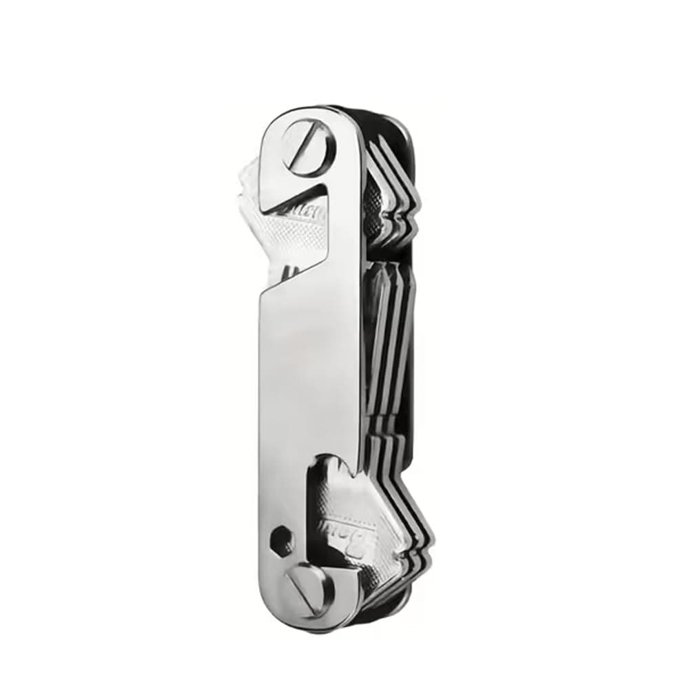 1 PC 3.35 inch Outdoor Portable Keychain Storage Clip - Multifunctional Thickened Stainless Steel Bottle Opener Keychain with Measuring Ruler,Silver thumbnail 5