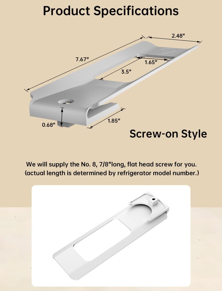 heartybay Water Dispenser Lever for Refrigerator Interior, [One-handed Portable Operation] Premium Replacement Handed Water Dispensing Lever for Whirlpool and Other Models (Screw-On Style) thumbnail 5