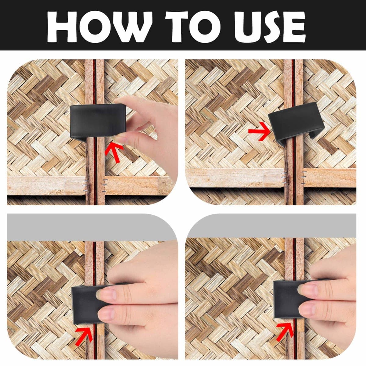 Blulu 10 Pieces Patio Furniture Clips Outdoor Furniture Sofa Clips 2.4 D x 1.4 W x 1.22 H Rattan Clamps Wicker Chair Fasteners, Connect The Sectional or Module Couch thumbnail 3
