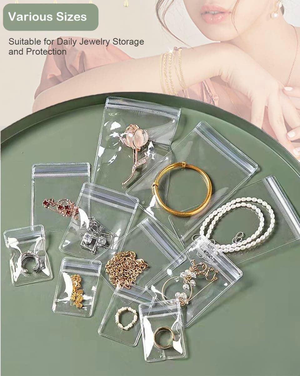 2 Pack 4 In 1 Acrylic Jewelry Organizers and Storage with 120 Portable Anti Tarnish Jewelry Bags, Clear Jewelry Box Organizer, Travel Jewelry Case for Earrings/Rings/Necklaces for Women Girls thumbnail 5