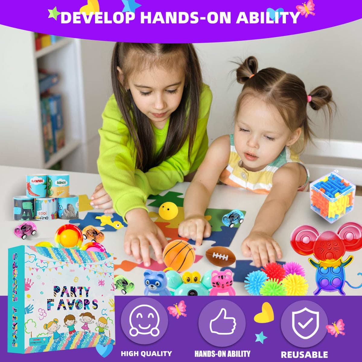 1000Pcs Bulk Party Favors for Kids, Fidget Toys Pack,Stocking Stuffers, Treasure Box Chest, Birthday Party, Classroom Carnival Prizes, Pinata Stuffers, Goodie Bag Stuffers, Stress Relief, Sensory Toys thumbnail 4
