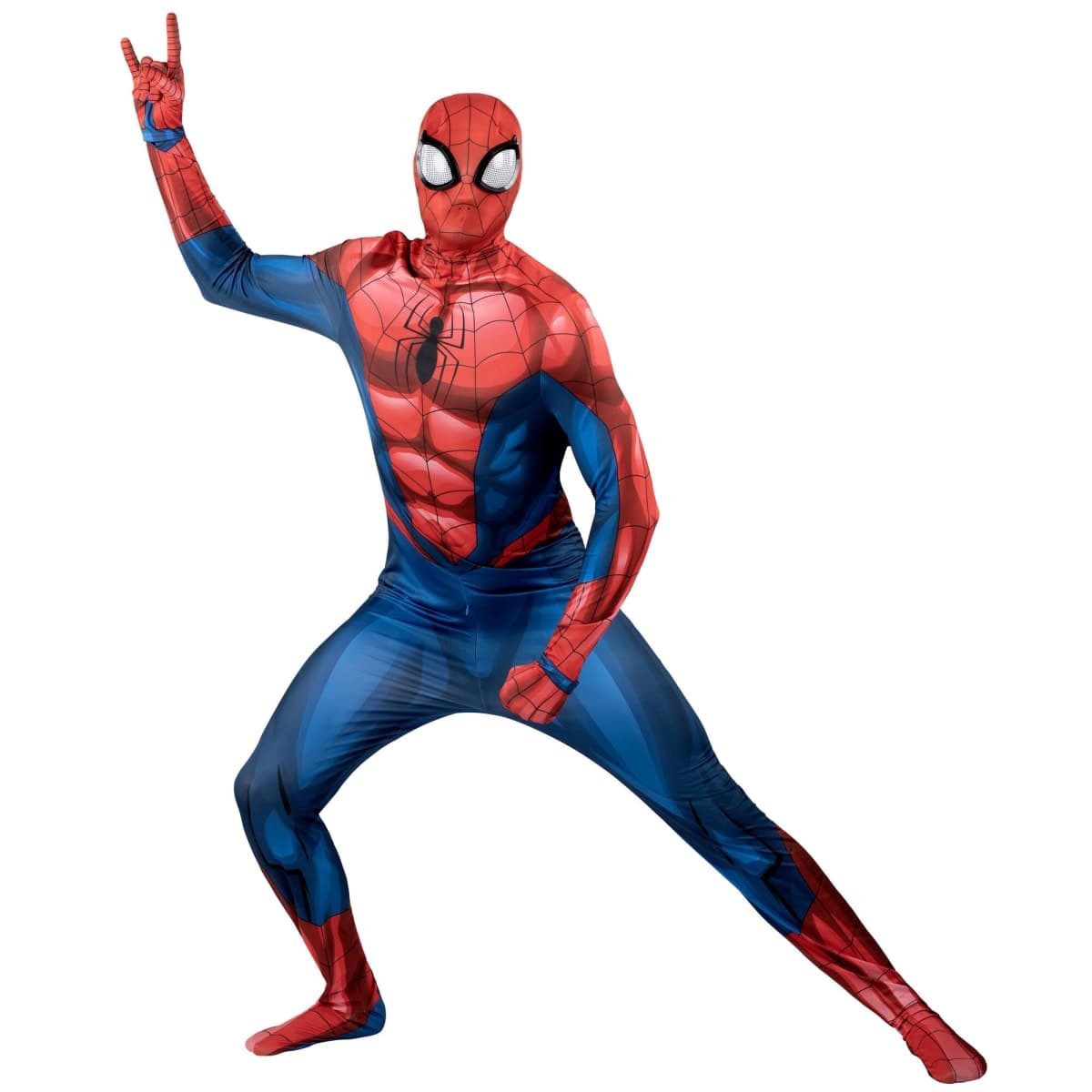 MARVEL Spider-Man Official Adult Deluxe Zentai Halloween Costume - Stretch Spandex with Hidden Zippers and Wrist Slits (L) — image 1